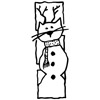 Chat bonhomme de neige