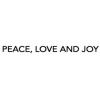 Bannière Peace, Love and Joy - anglais