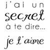 J'ai un secret à te dire... je t'aime - French