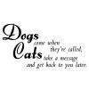 Dogs & Cats... - anglais