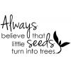 Always believe that little seeds turn into trees - anglais
