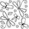 Dragonflies, Butterflies & Leaves
