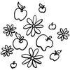 Apples & Flowers Background