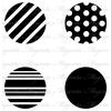 Funky Circles - Set of 4 Cling Stamps